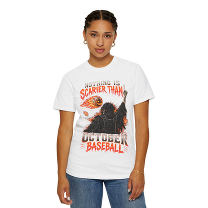October Baseball Halloween Comfort Colors Graphic T-Shirt