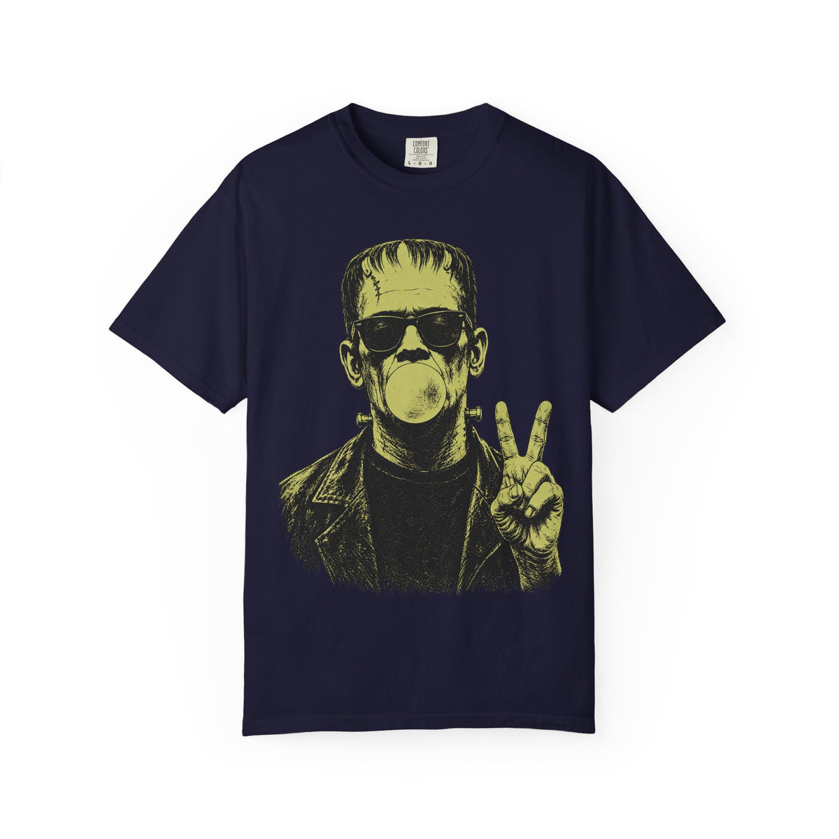 Frankenstein Bubblegum Peace Sign Comfort Colors T-Shirt