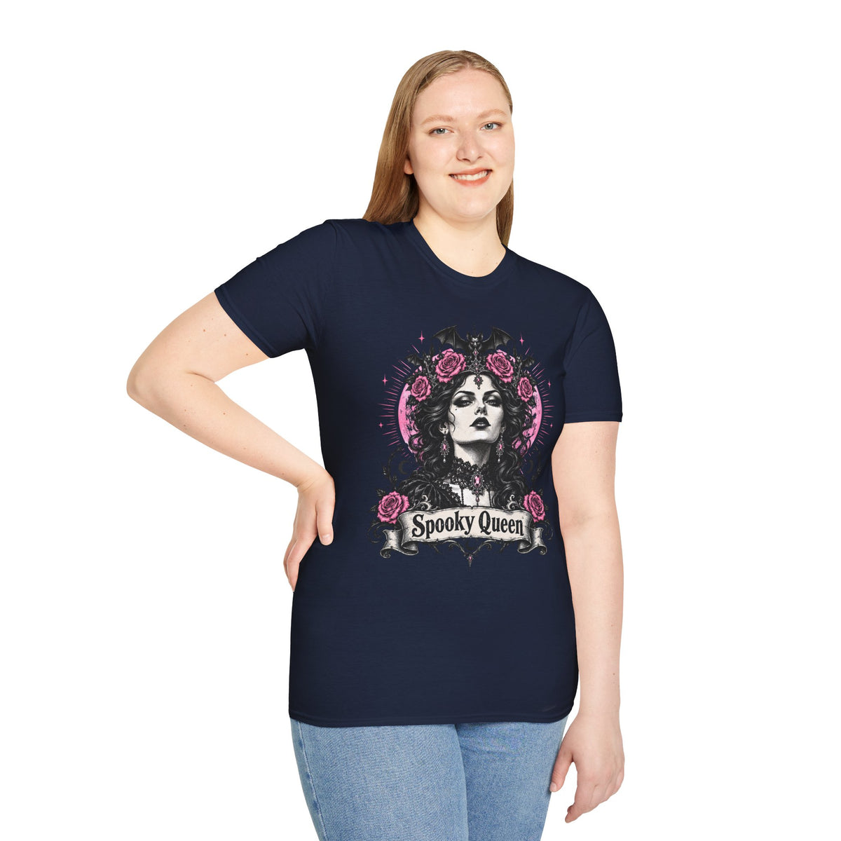 Pink Spooky Queen Pastel Gothic Glamour Witch T-Shirt