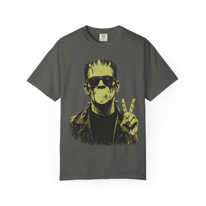 Frankenstein Bubblegum Peace Sign Comfort Colors T-Shirt