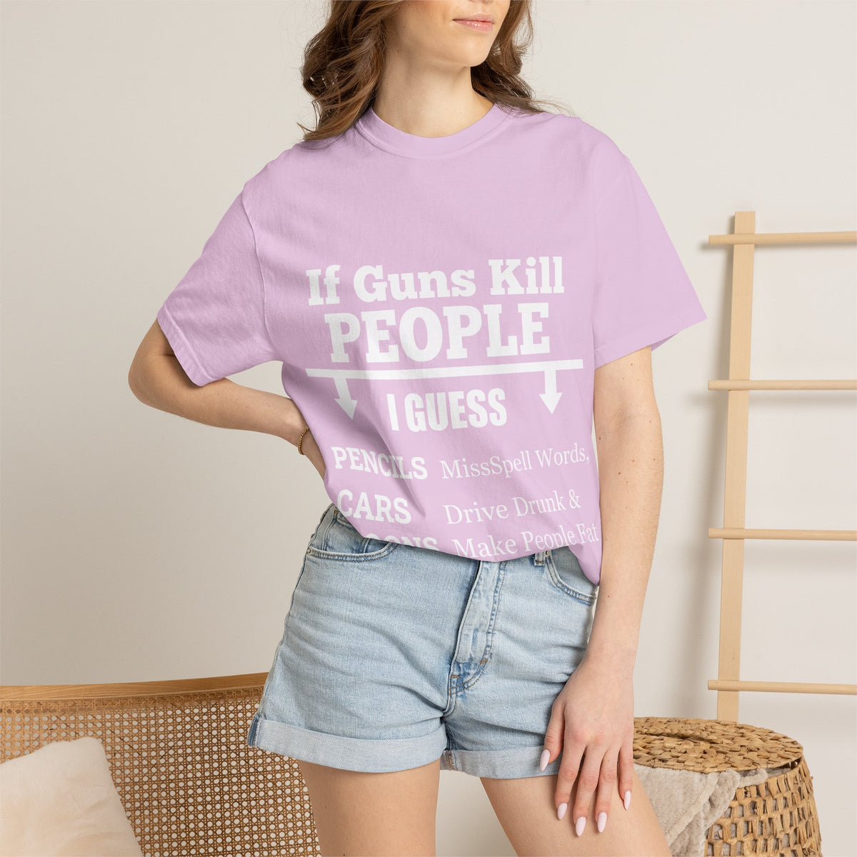 If Guns Kill People Funny Firearm Statement Comfort Colors Tee