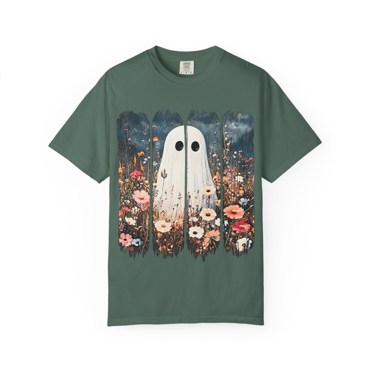 Floral Ghost Wildflower Halloween Comfort Colors T-Shirt