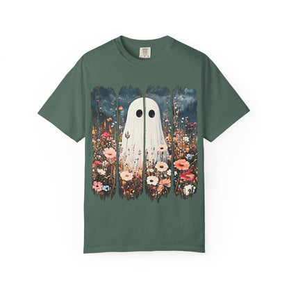 Floral Ghost Wildflower Halloween Comfort Colors T-Shirt