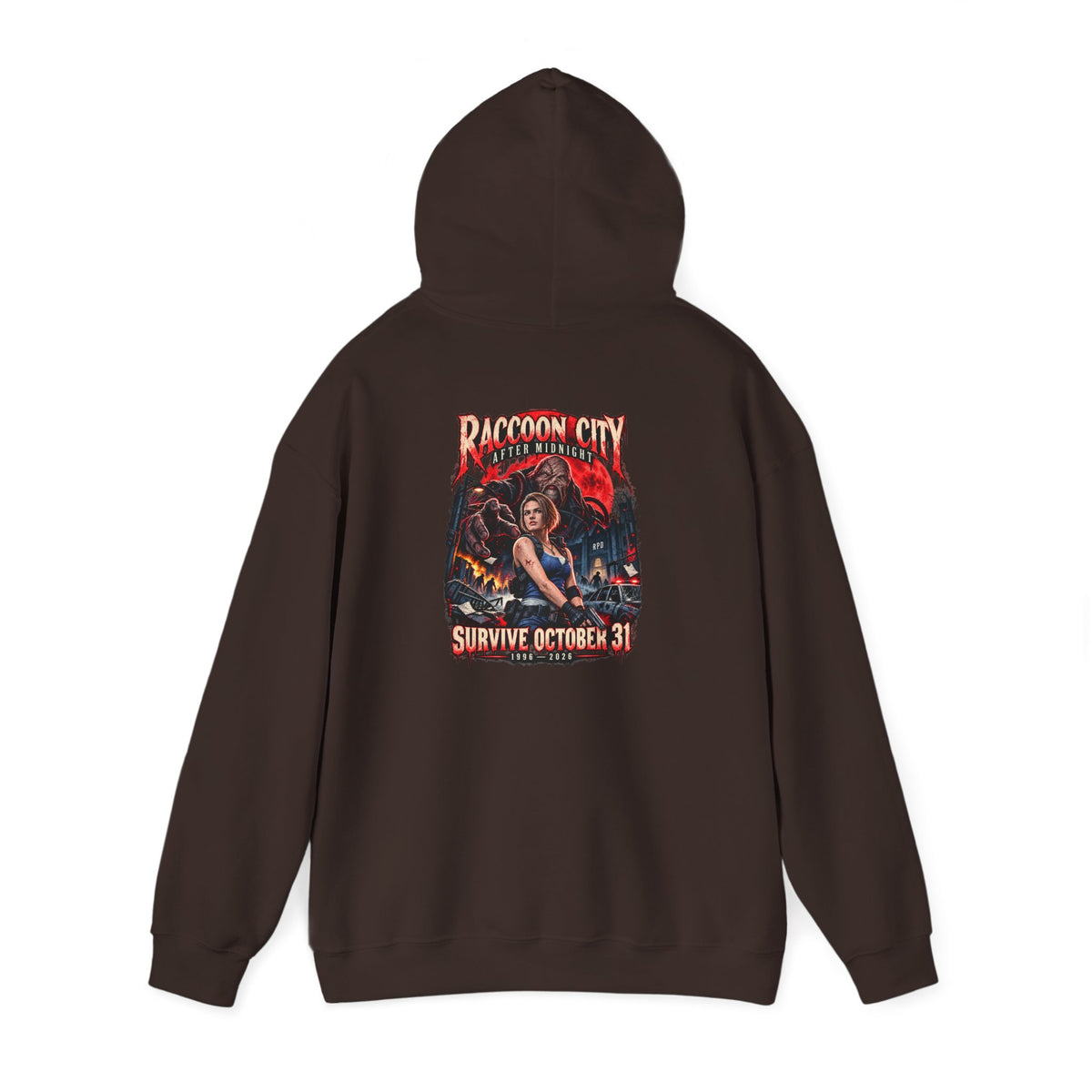 Raccoon City After Midnight Halloween Gildan 18500 Hoodie