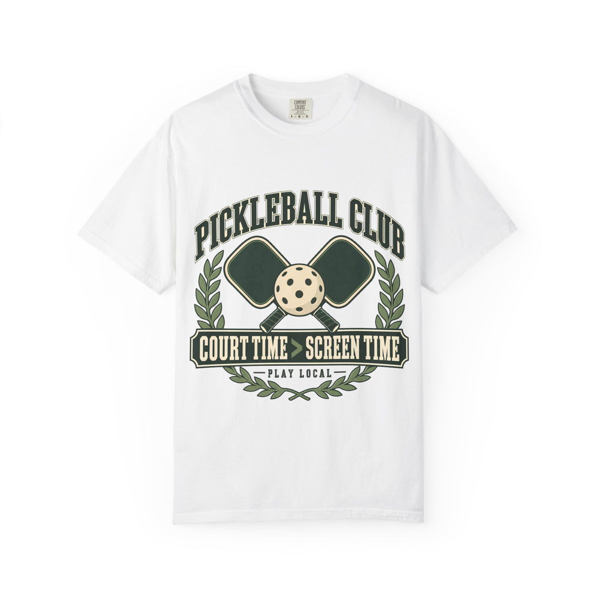 Pickleball Club Court Time Over Screen Time Comfort Colors Tee