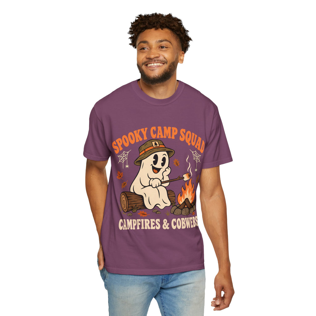 Spooky Camp Squad Campfires & Cobwebs Comfort Colors Tee