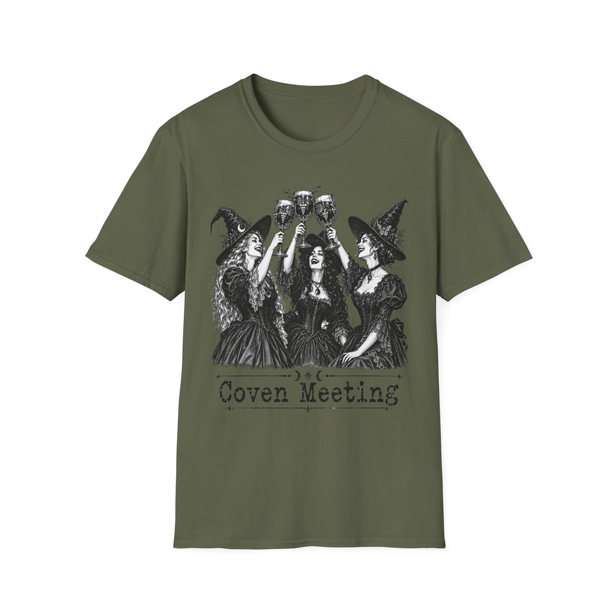 Coven Meeting Witch Wine T-Shirt