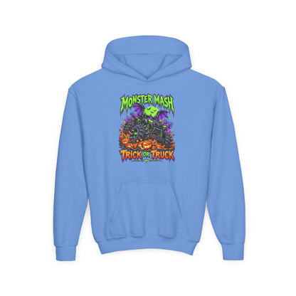 Monster Mash Trick or Truck Youth Halloween Hoodie