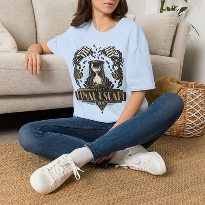 The Final Escape 1926 Shirt – Skeleton Chains Hourglass Art Deco Tee