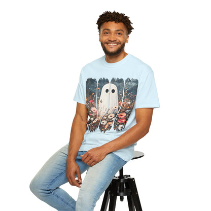 Floral Ghost Wildflower Halloween Comfort Colors T-Shirt