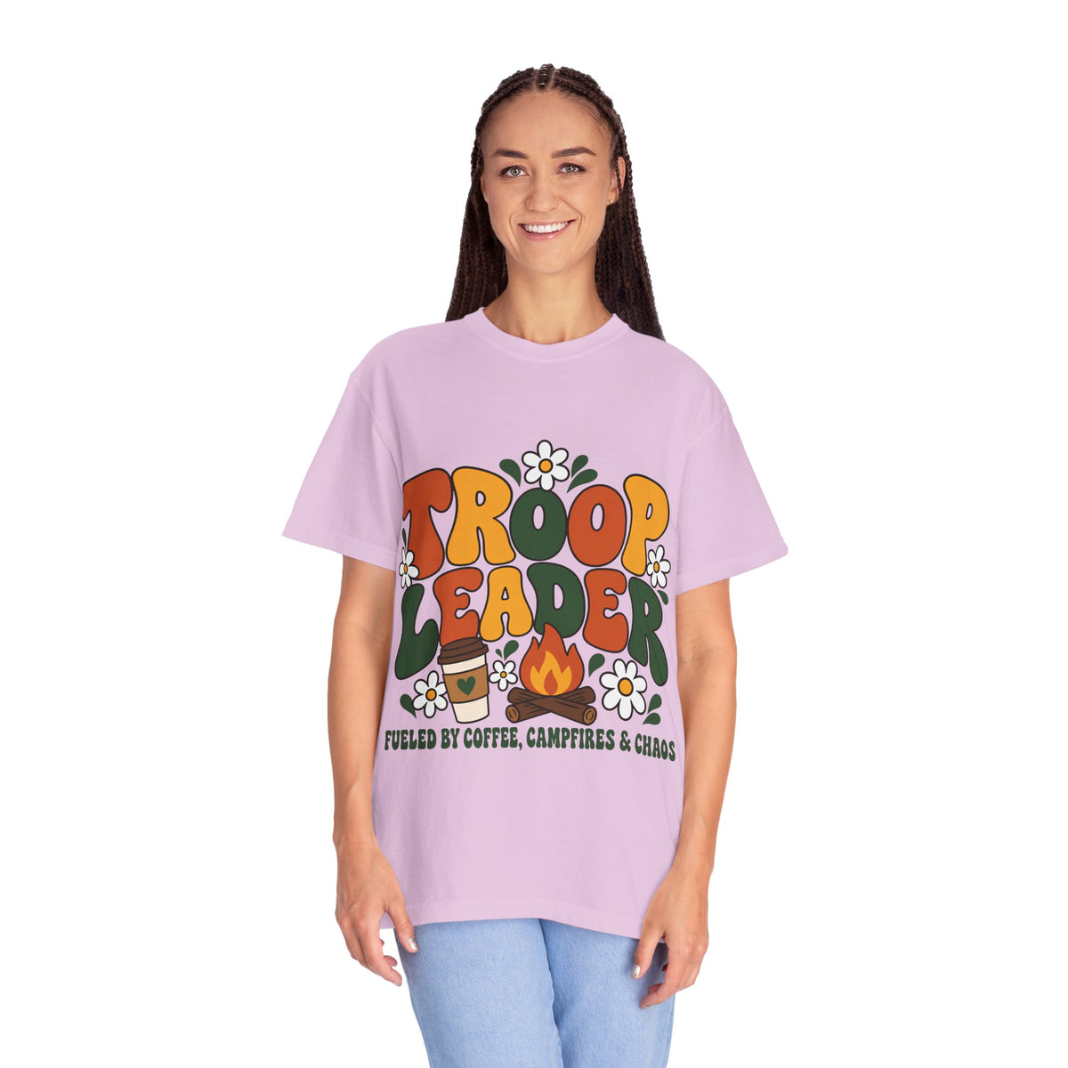 Troop Leader Coffee Campfires Chaos Comfort Colors Tee