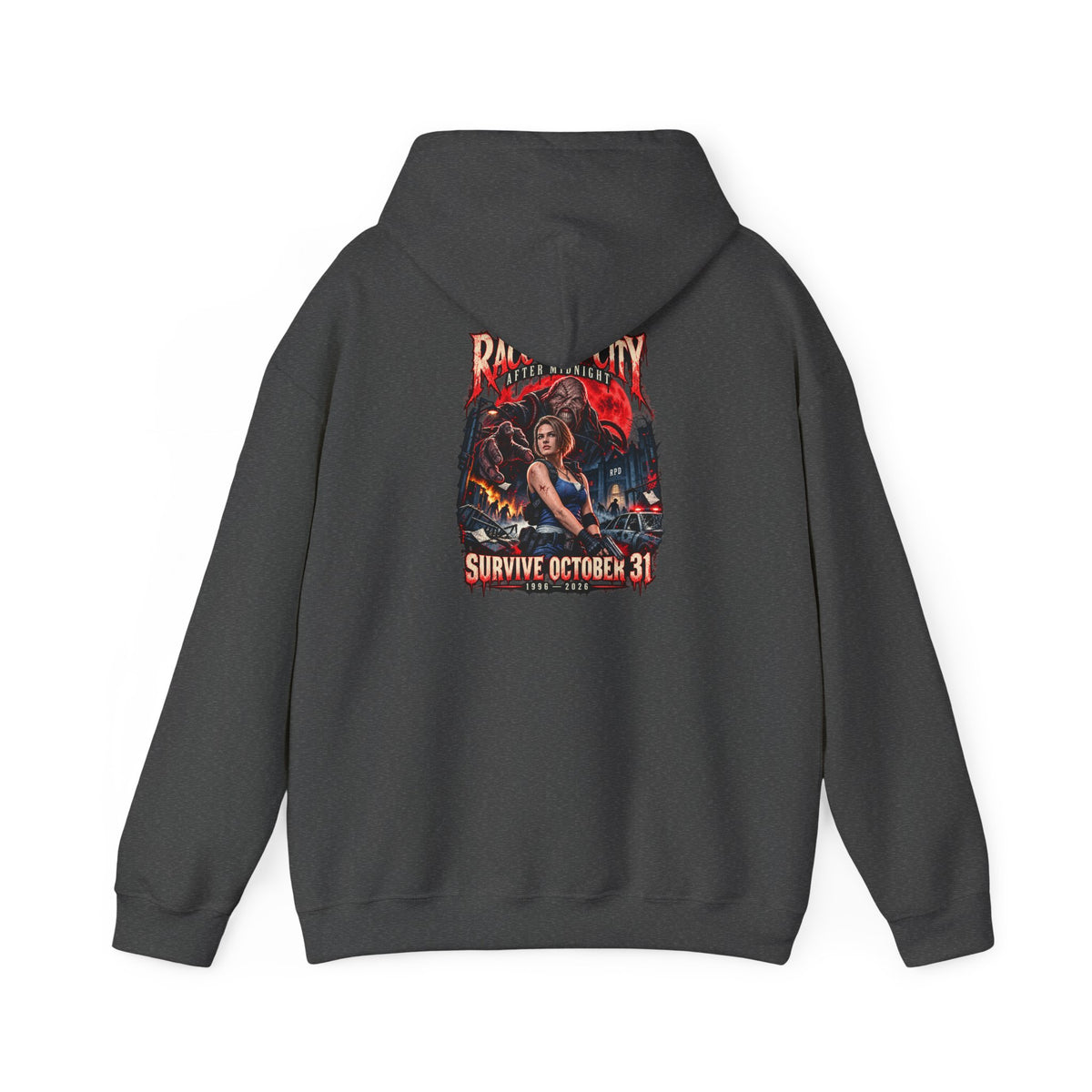 Raccoon City After Midnight Halloween Gildan 18500 Hoodie
