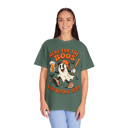 Here for the Boos Baseball Halloween Comfort Colors Tee