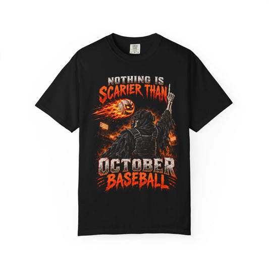 October Baseball Halloween Comfort Colors Graphic T-Shirt