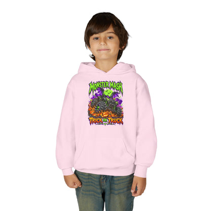 Monster Mash Trick or Truck Youth Halloween Hoodie