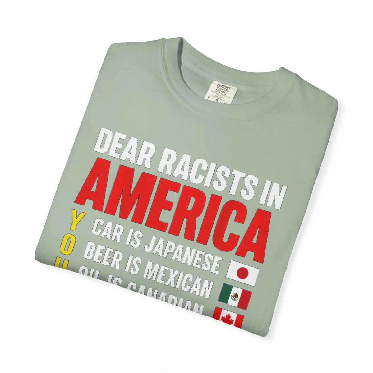 Dear Racists in America Anti-Racism Comfort Colors Tee