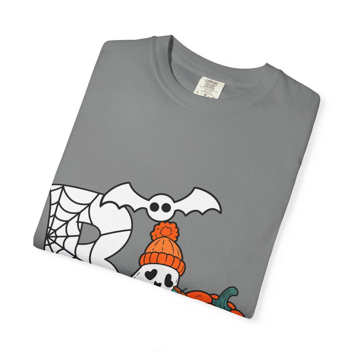Cute Ghost Pumpkin Cozy Halloween Comfort Colors T-Shirt