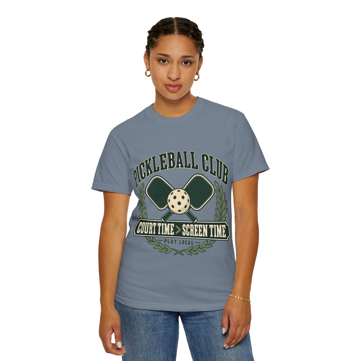 Pickleball Club Court Time Over Screen Time Comfort Colors Tee