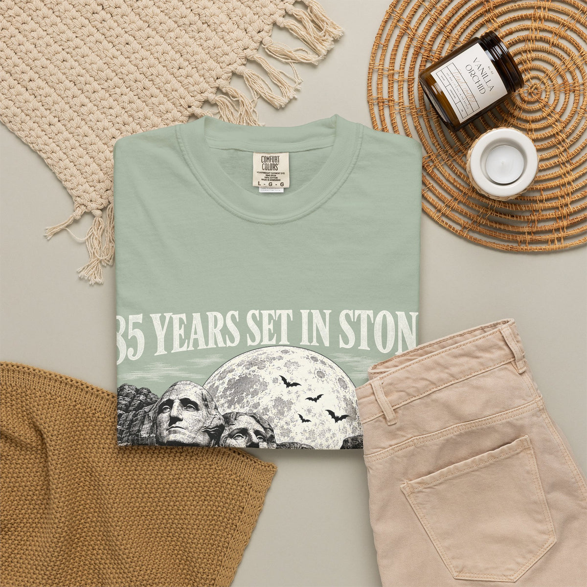 85 Years Set in Stone Mount Rushmore Comfort Colors Tee