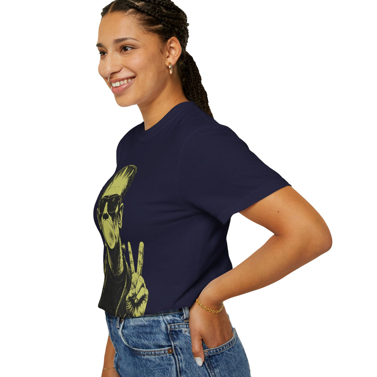 Frankenstein Bubblegum Peace Sign Comfort Colors T-Shirt
