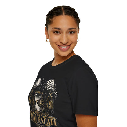 The Final Escape 1926 Shirt – Skeleton Chains Hourglass Art Deco Tee