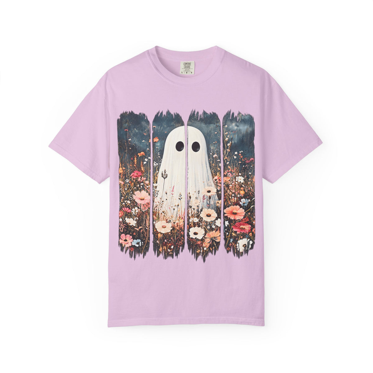 Floral Ghost Wildflower Halloween Comfort Colors T-Shirt