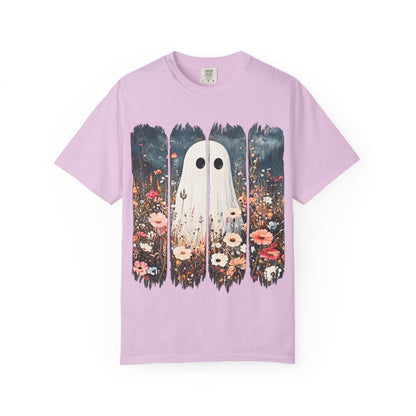 Floral Ghost Wildflower Halloween Comfort Colors T-Shirt