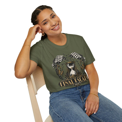 The Final Escape 1926 Shirt – Skeleton Chains Hourglass Art Deco Tee