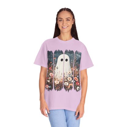 Floral Ghost Wildflower Halloween Comfort Colors T-Shirt