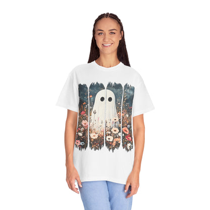 Floral Ghost Wildflower Halloween Comfort Colors T-Shirt