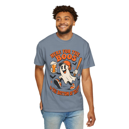 Here for the Boos Baseball Halloween Comfort Colors Tee