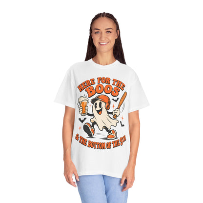 Here for the Boos Baseball Halloween Comfort Colors Tee