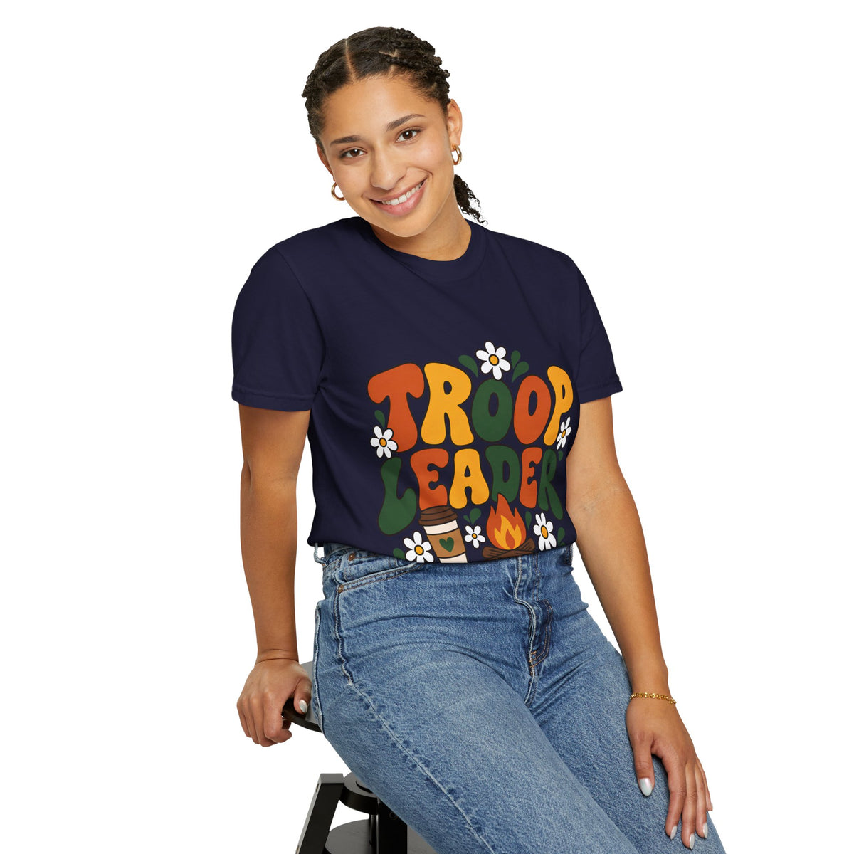 Troop Leader Coffee Campfires Chaos Comfort Colors Tee
