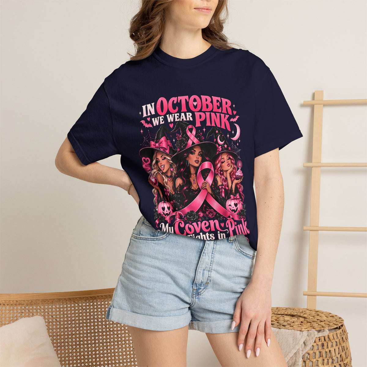 In October We Wear Pink My Coven Fights in Pink Tee
