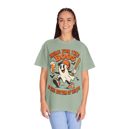 Here for the Boos Baseball Halloween Comfort Colors Tee
