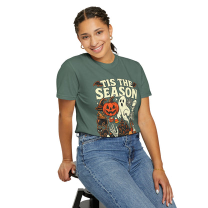 Tis the Season Spooky Halloween Comfort Colors Graphic Tee