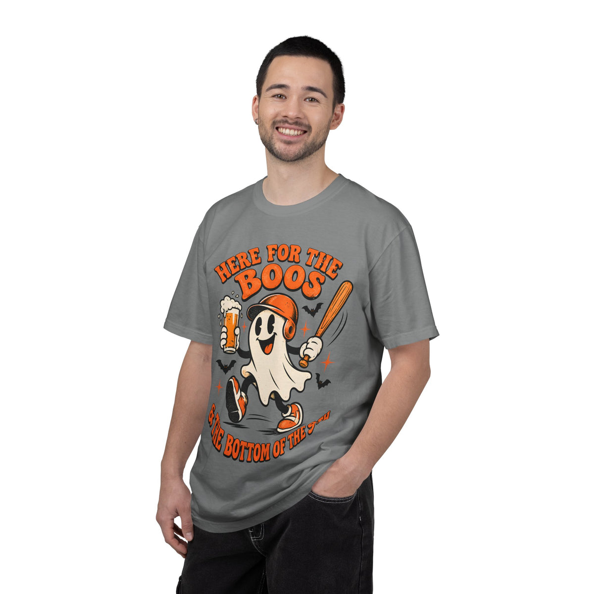 Here for the Boos Baseball Halloween Comfort Colors Tee