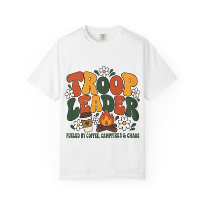 Troop Leader Coffee Campfires Chaos Comfort Colors Tee