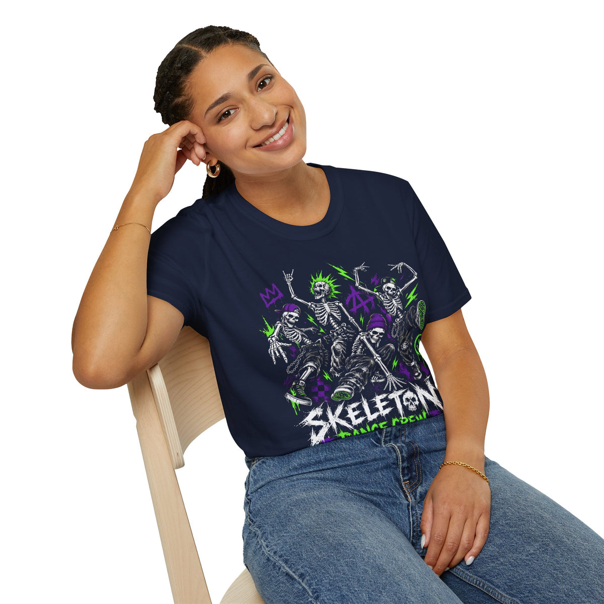 90s Skateboarding Skeleton Dance Crew T-Shirt