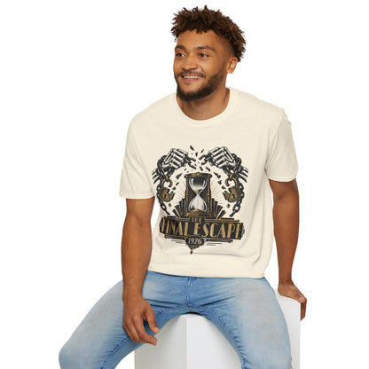 The Final Escape 1926 Shirt – Skeleton Chains Hourglass Art Deco Tee