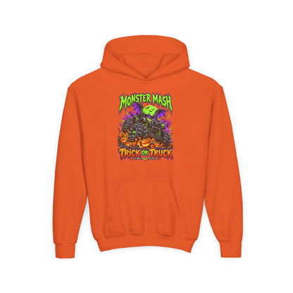 Monster Mash Trick or Truck Youth Halloween Hoodie