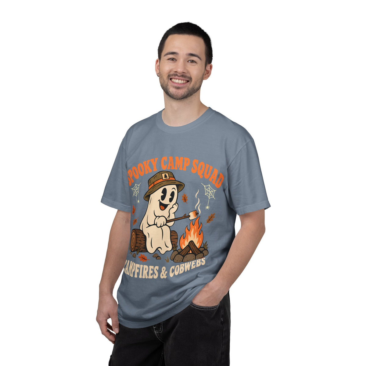 Spooky Camp Squad Campfires & Cobwebs Comfort Colors Tee