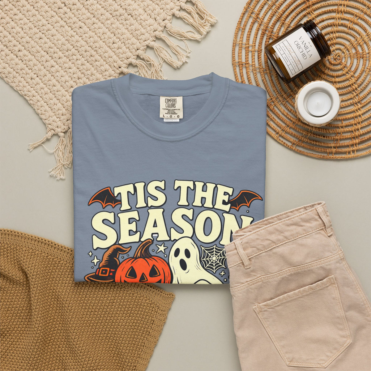Tis the Season Spooky Halloween Comfort Colors Graphic Tee