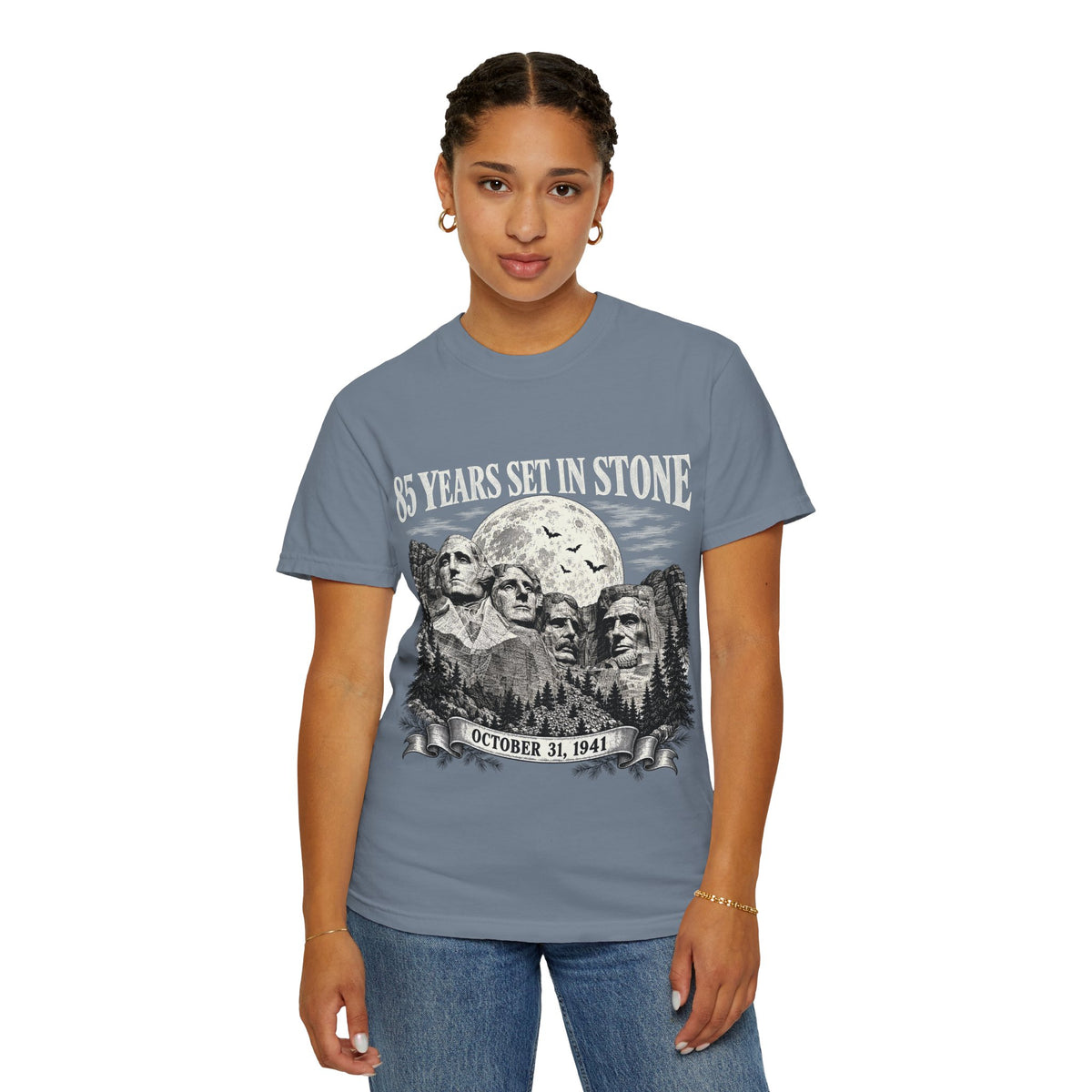 85 Years Set in Stone Mount Rushmore Comfort Colors Tee
