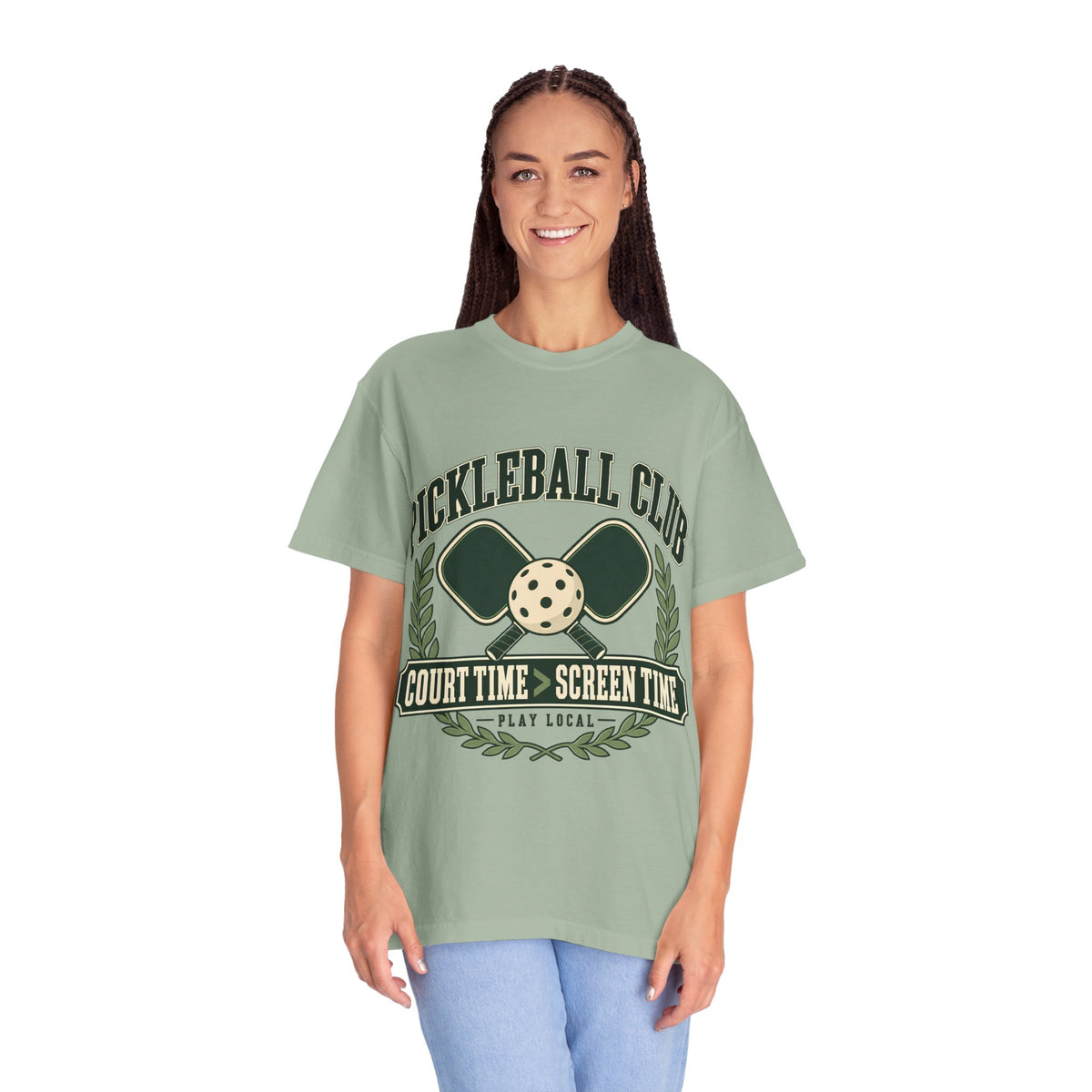 Pickleball Club Court Time Over Screen Time Comfort Colors Tee