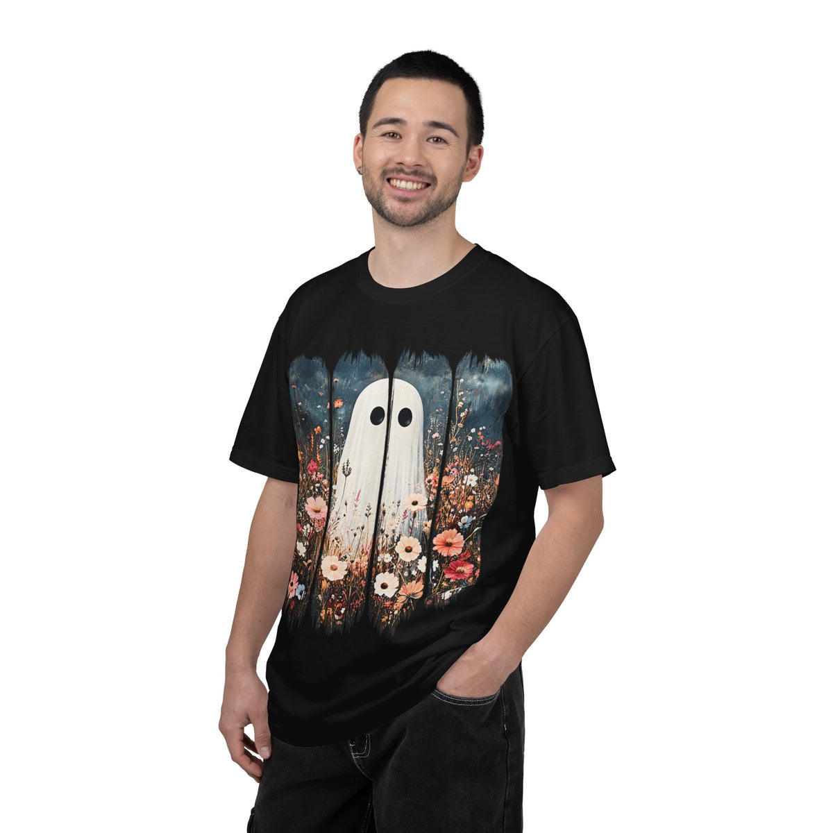 Floral Ghost Wildflower Halloween Comfort Colors T-Shirt