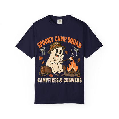 Spooky Camp Squad Campfires & Cobwebs Comfort Colors Tee