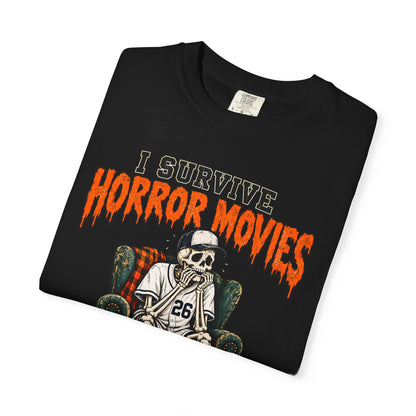 Horror Movies Game 7 Baseball Comfort Colors T-Shirt