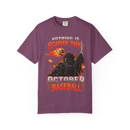 October Baseball Halloween Comfort Colors Graphic T-Shirt