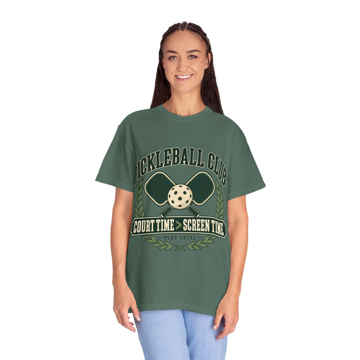 Pickleball Club Court Time Over Screen Time Comfort Colors Tee
